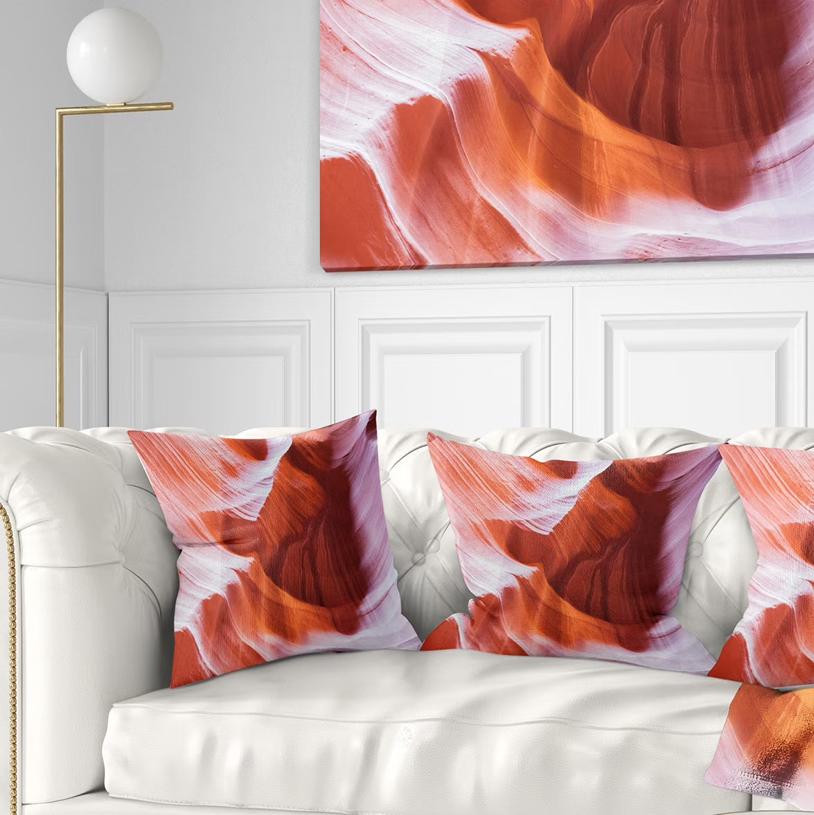 Brown Landscape Photography Throw Pillow N114