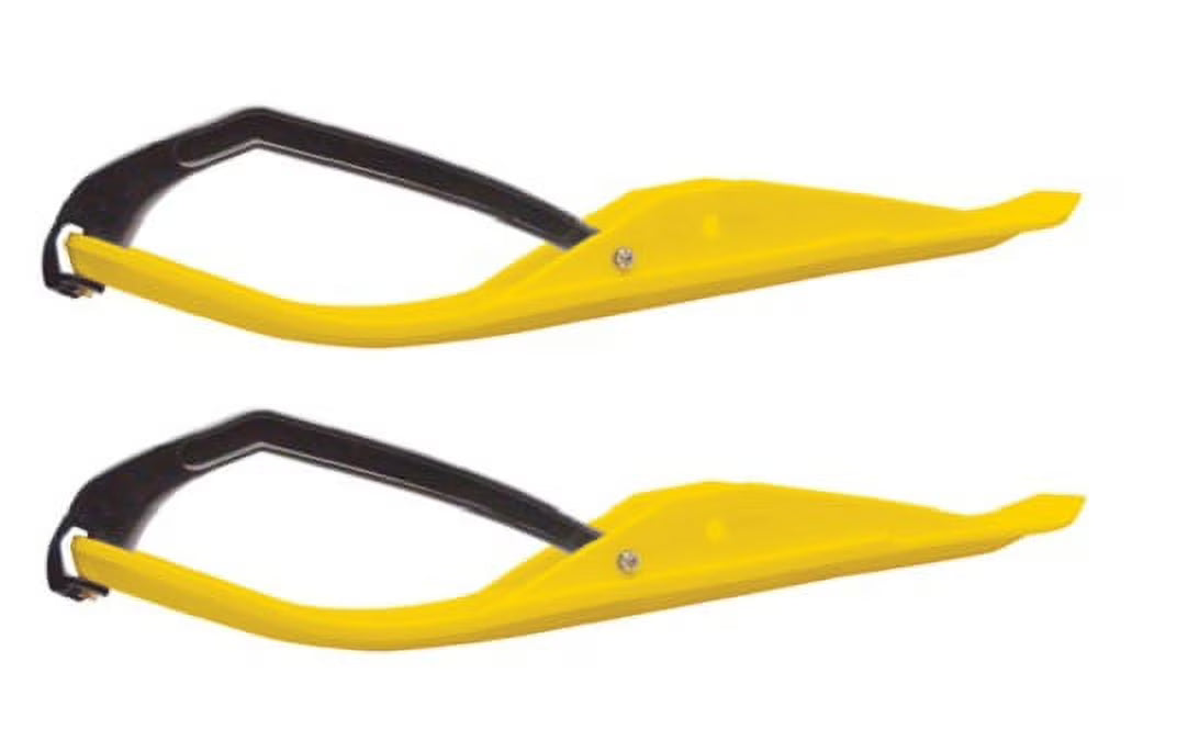 Yellow Snowmobile Skis with Black Loops H69664