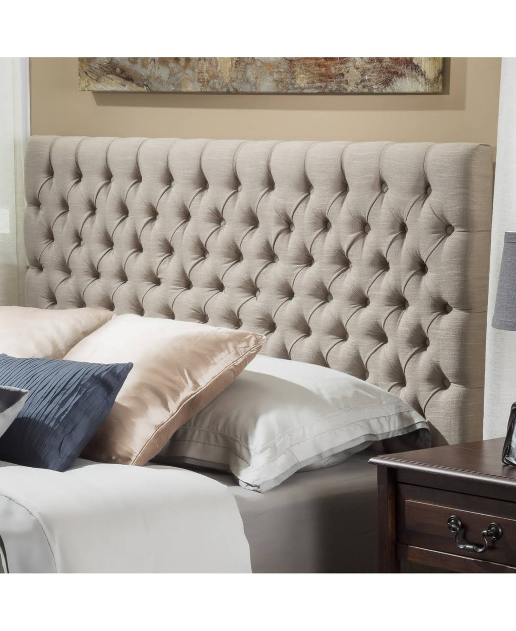 Tan/Beige King/Cal King Headboard T65804
