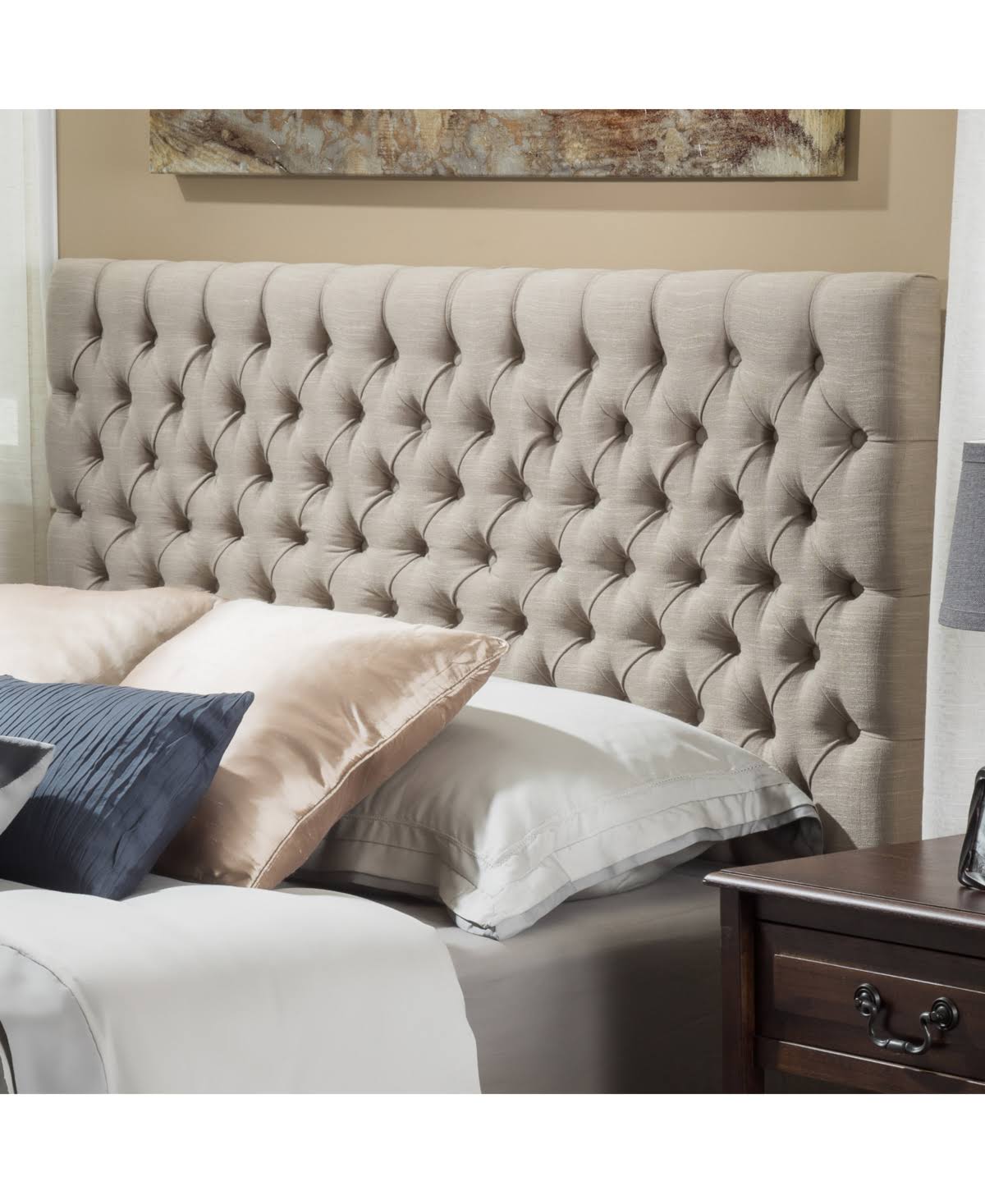 Tan/Beige King/Cal King Headboard T65804