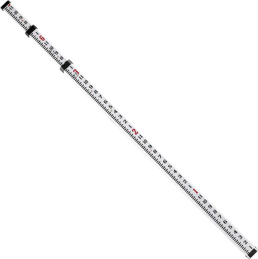 9-Foot Aluminum Grade Rod, 3 Sections Telescopic with Bubble Level, Pack of 2 S28115