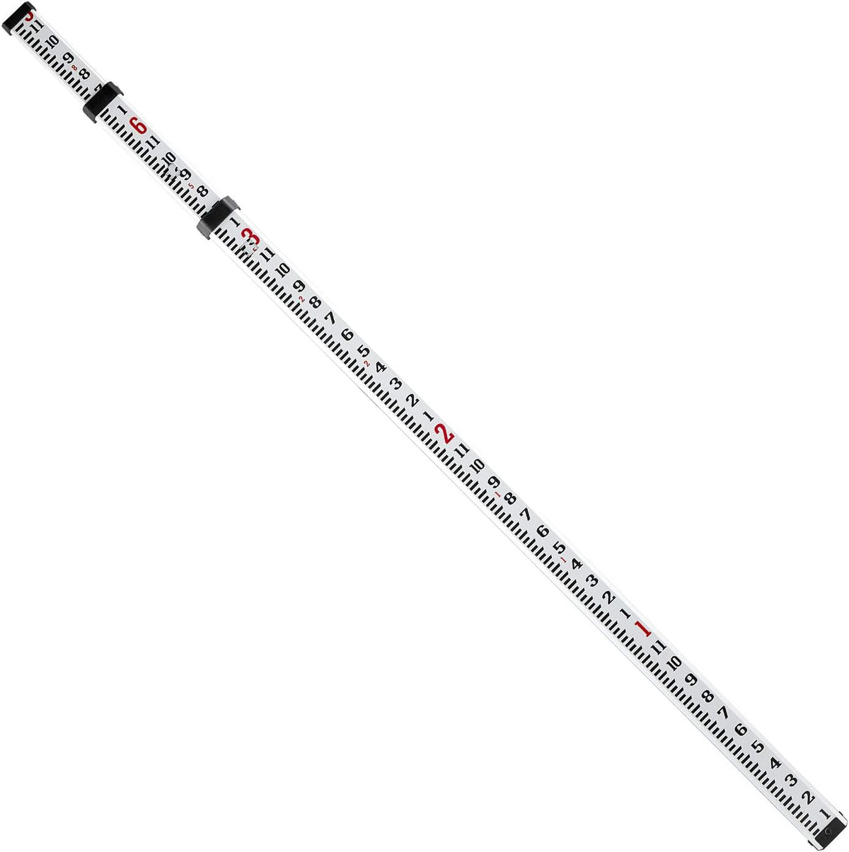 9-Foot Aluminum Grade Rod, 3 Sections Telescopic with Bubble Level, Pack of 2 S28115