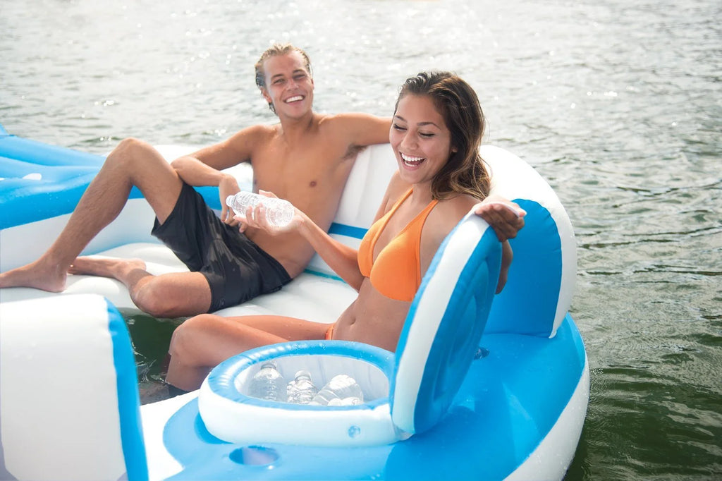 Blue Inflatable Pool Raft Lounger H57433