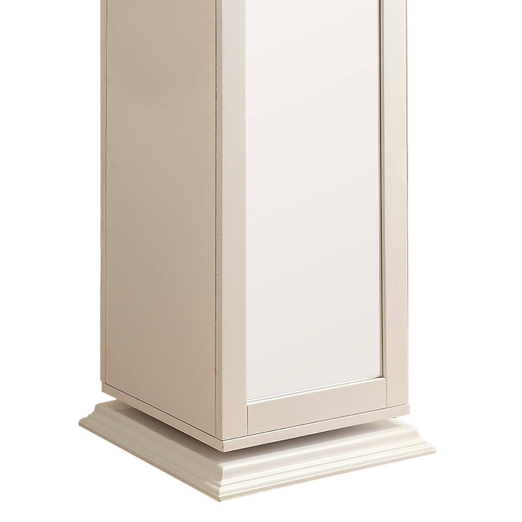 White Metal Accent Cabinet W161