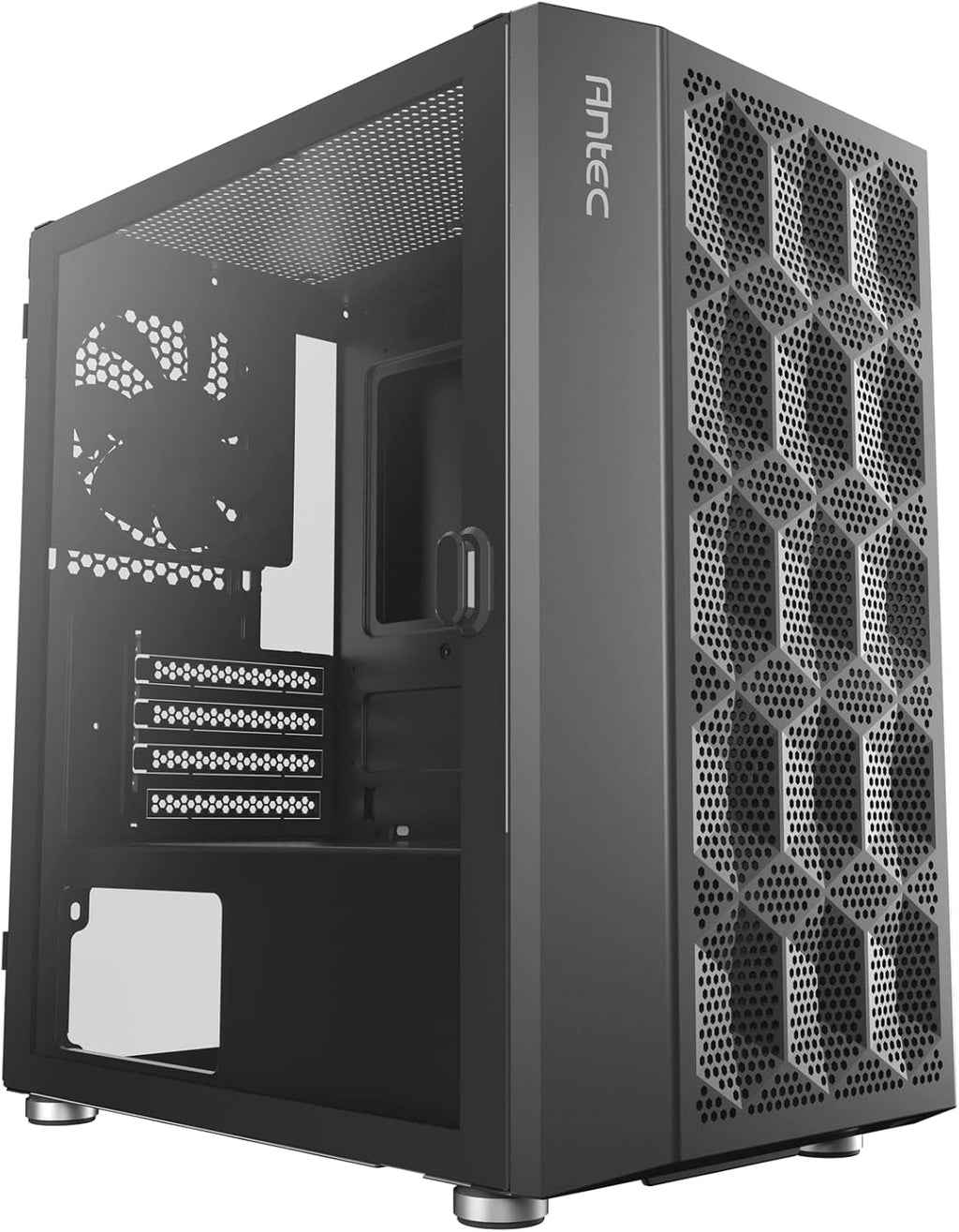 Black ATX Mid-Tower Case with Tempered Glass Side Panel Z24684