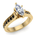 Black Diamond Ring 1.00 CT TW 14k Gold E334834