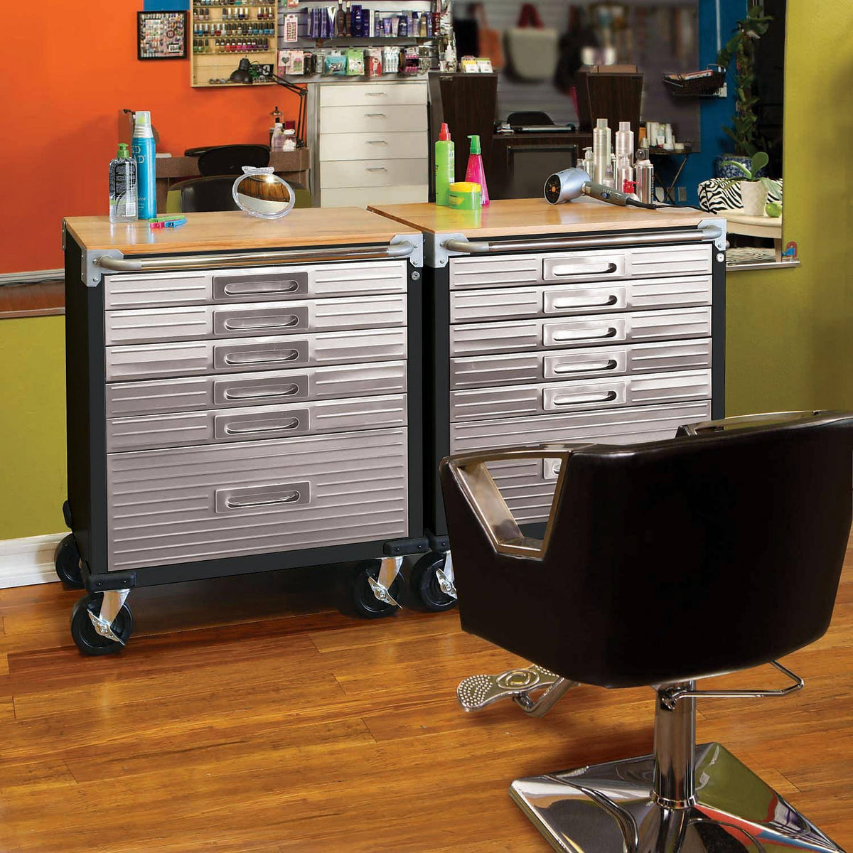 6-drawer Rolling Cabinet B9443