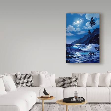 Waves Under The Moon Art Print J549