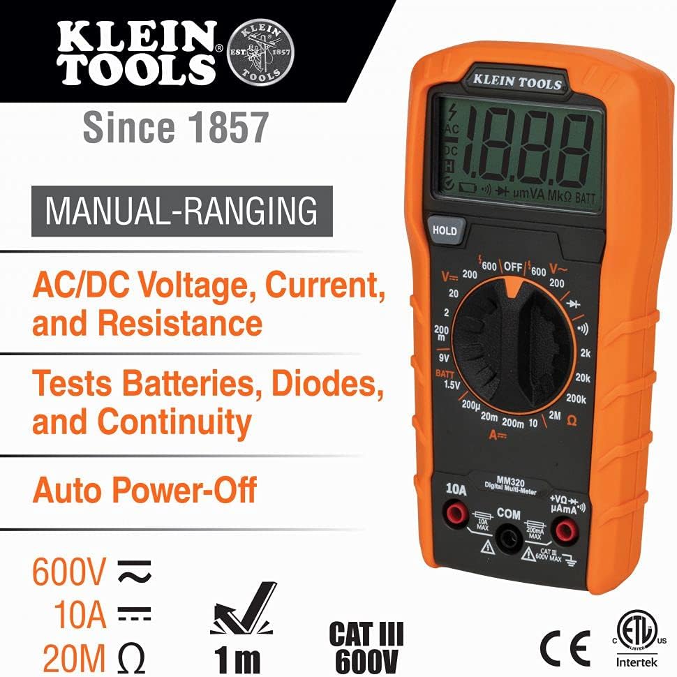 Non-Contact Voltage Tester Digital Multimeter Receptacle Tester with Carrying Case H251
