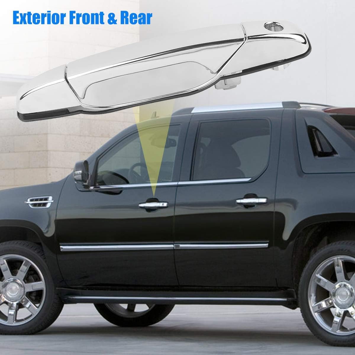 Chrome Exterior Door Handle Set of 4 I244