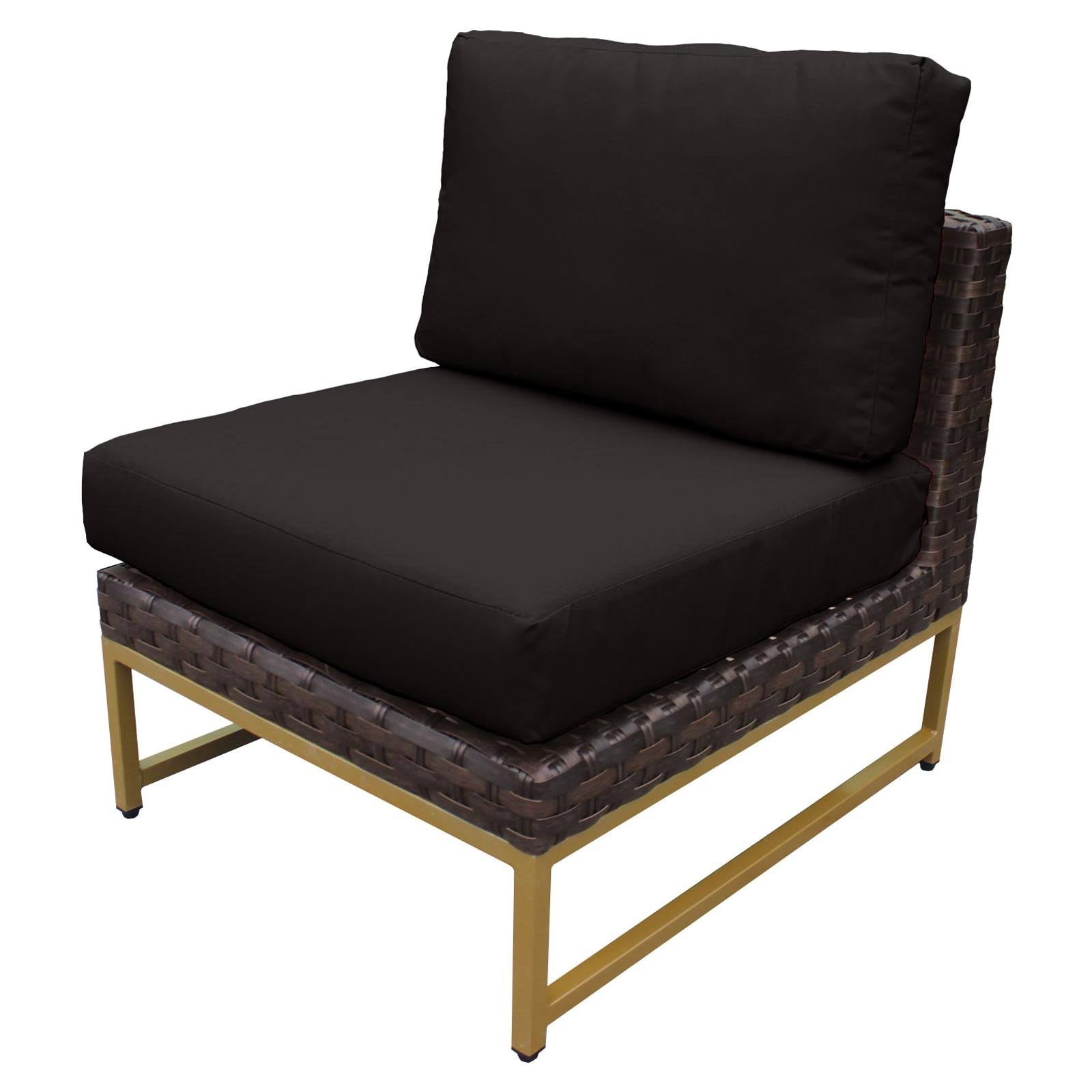 Black Armless Sofa Q782608