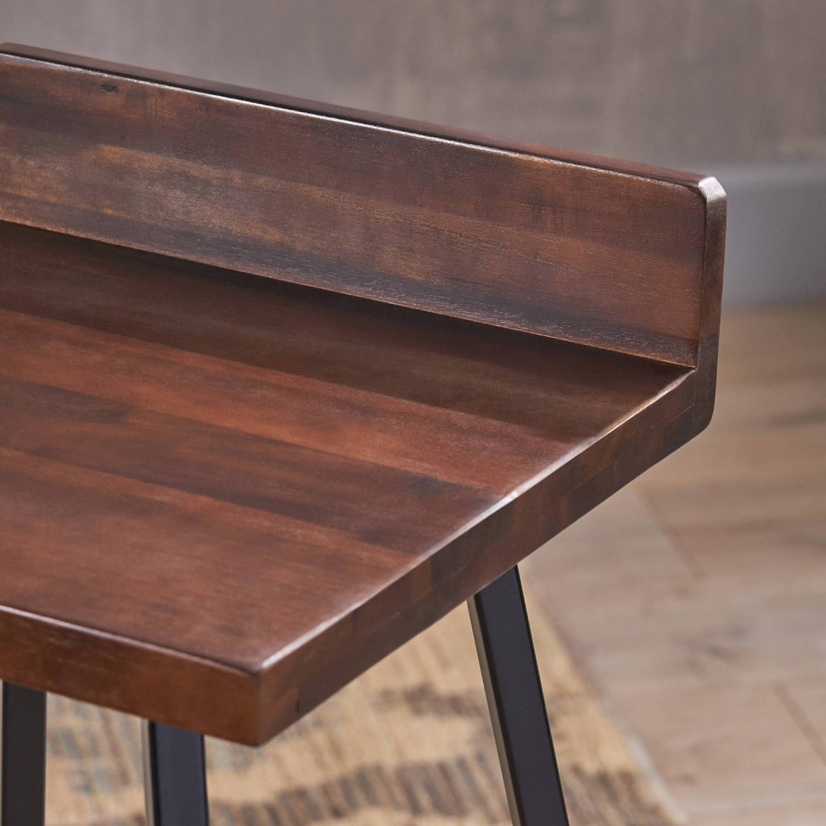 Dark Brown Bar Stool Set of 2 Q232