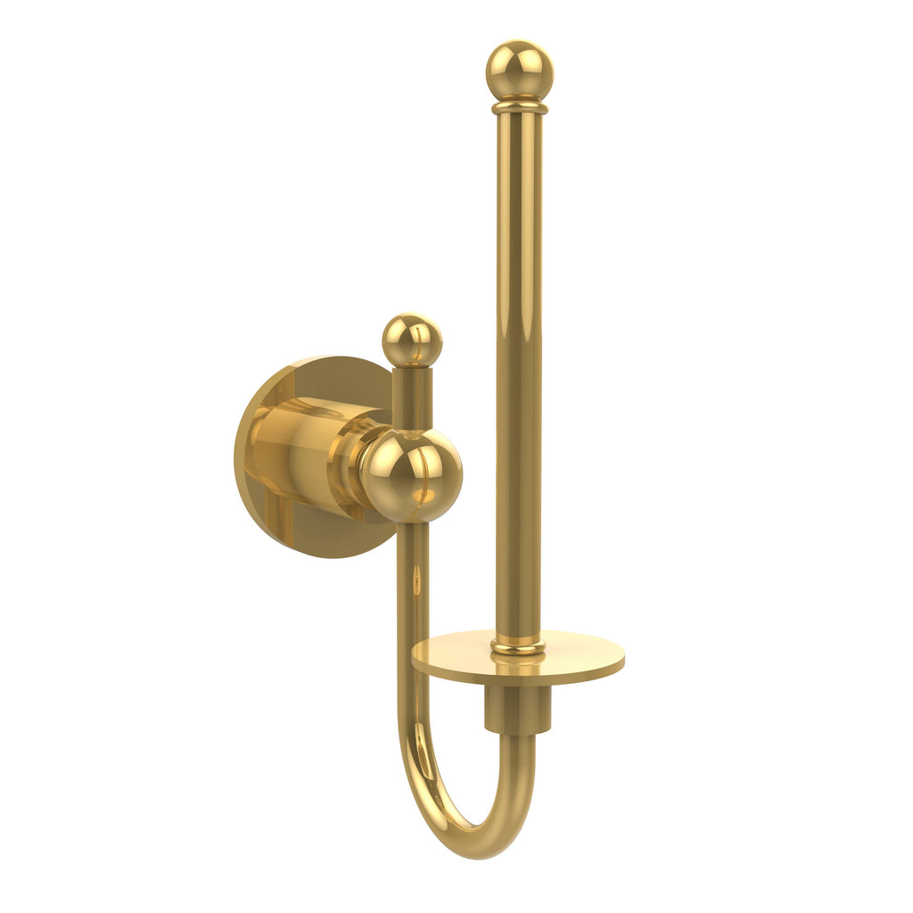 Polished Brass Upright Toilet Tissue Holder Y729