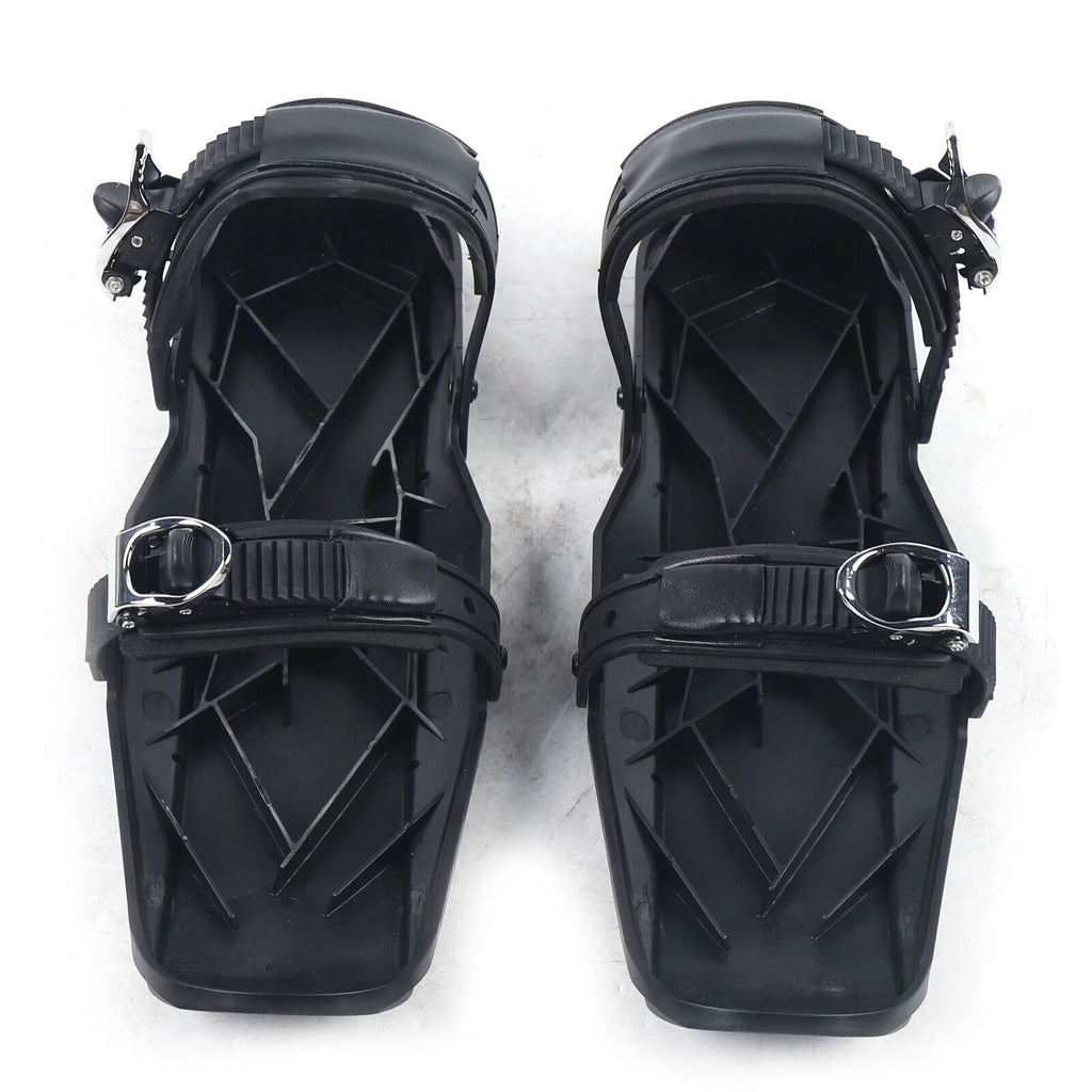 Mini Ski Skates Snow Short Skiboard Snowblades Adjustable Bindings Skiing Shoes N95851