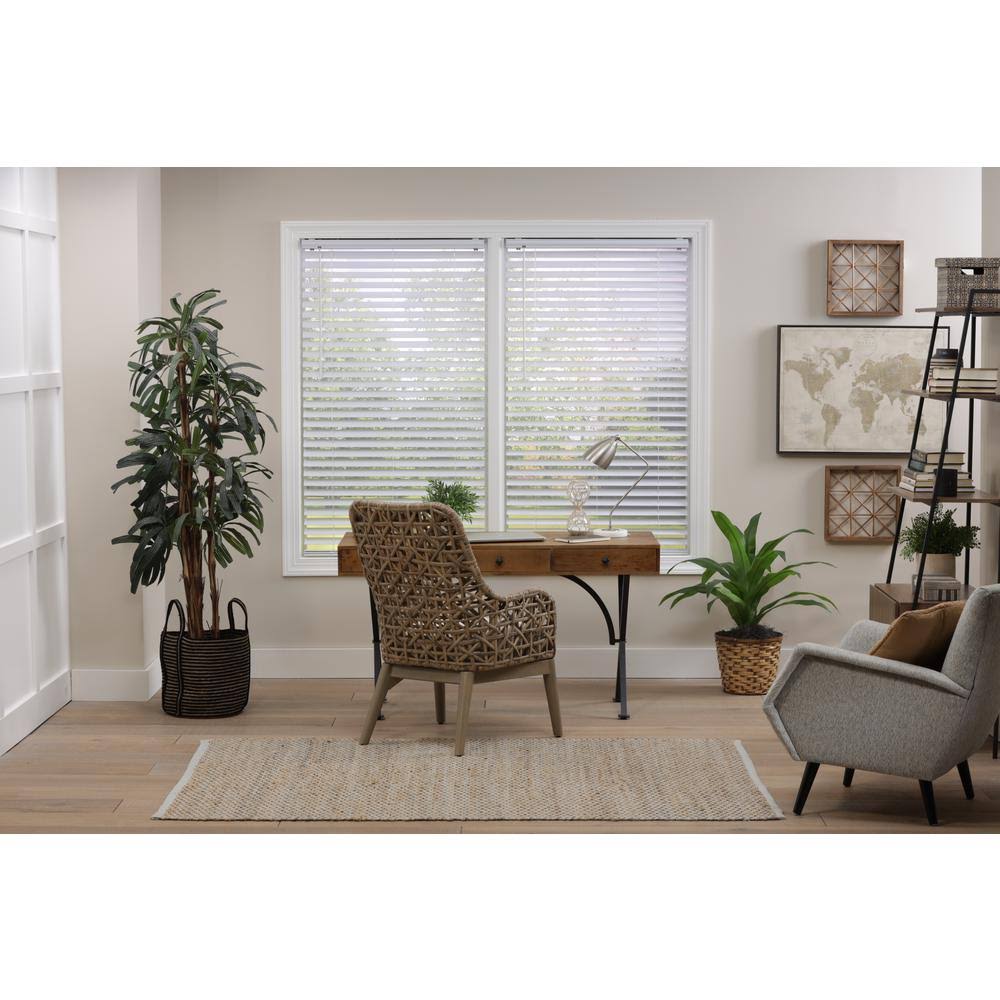 White Cordless Room Darkening Vinyl Blinds with 2 in. Slats 68 in. W x 72 in. Z546