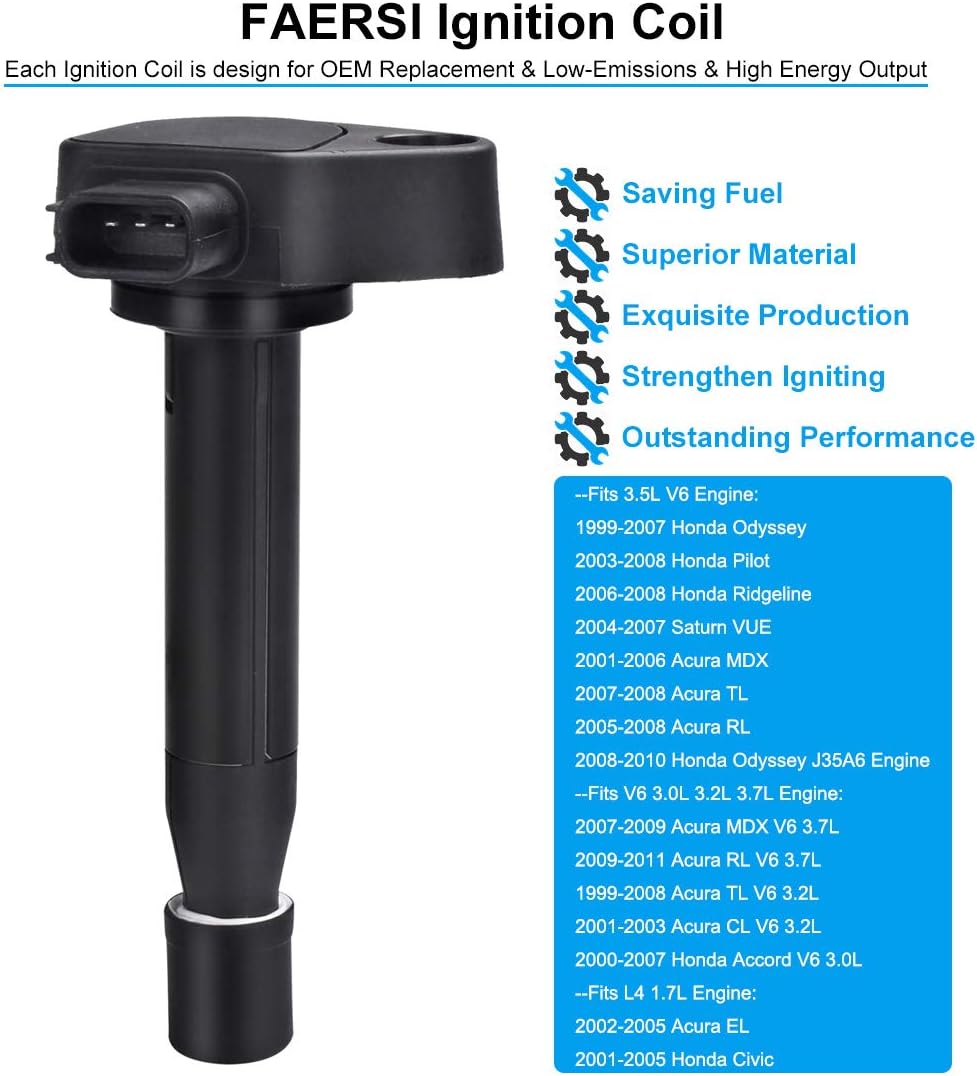 Ignition Coil Pack of 6 Replacement for 3.0L 3.2L 3.5L V6 B99685