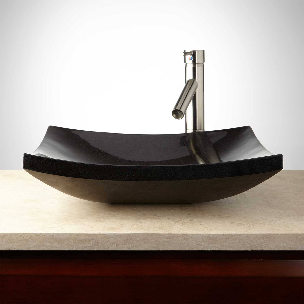 Black Granite Vessel Bathroom Sink T135