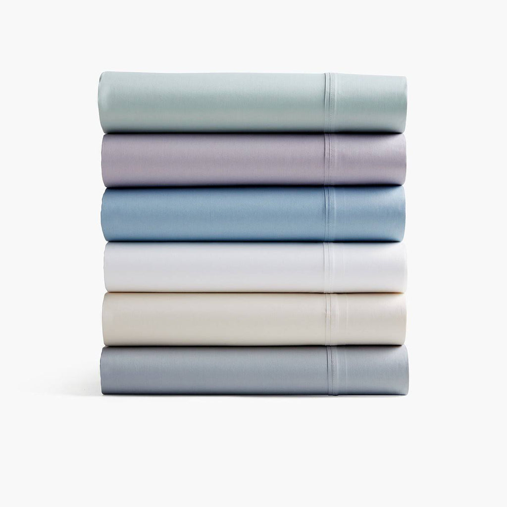 Twin Slate Blue Organic Sateen Sheet Set N8173