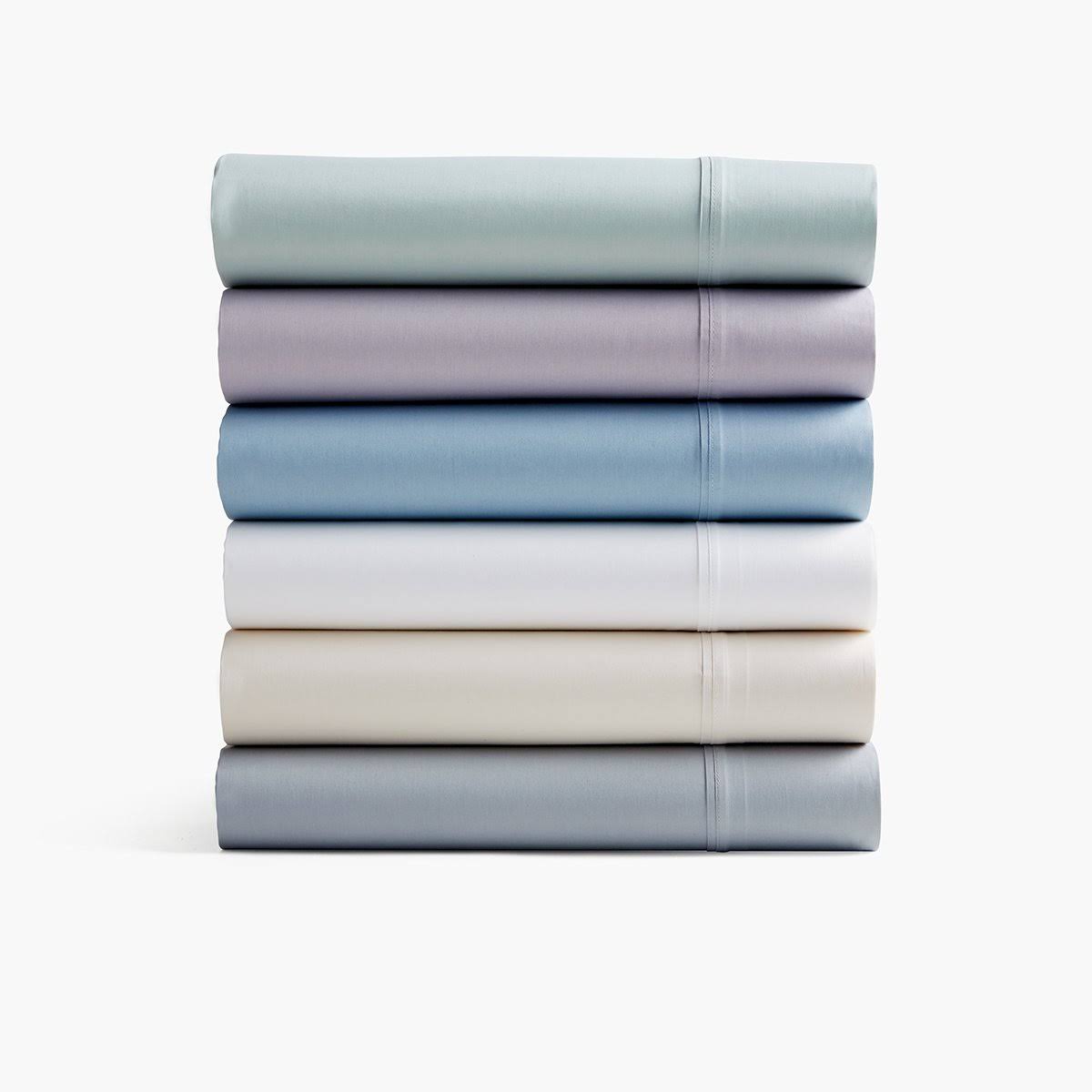 Twin Slate Blue Organic Sateen Sheet Set N8173