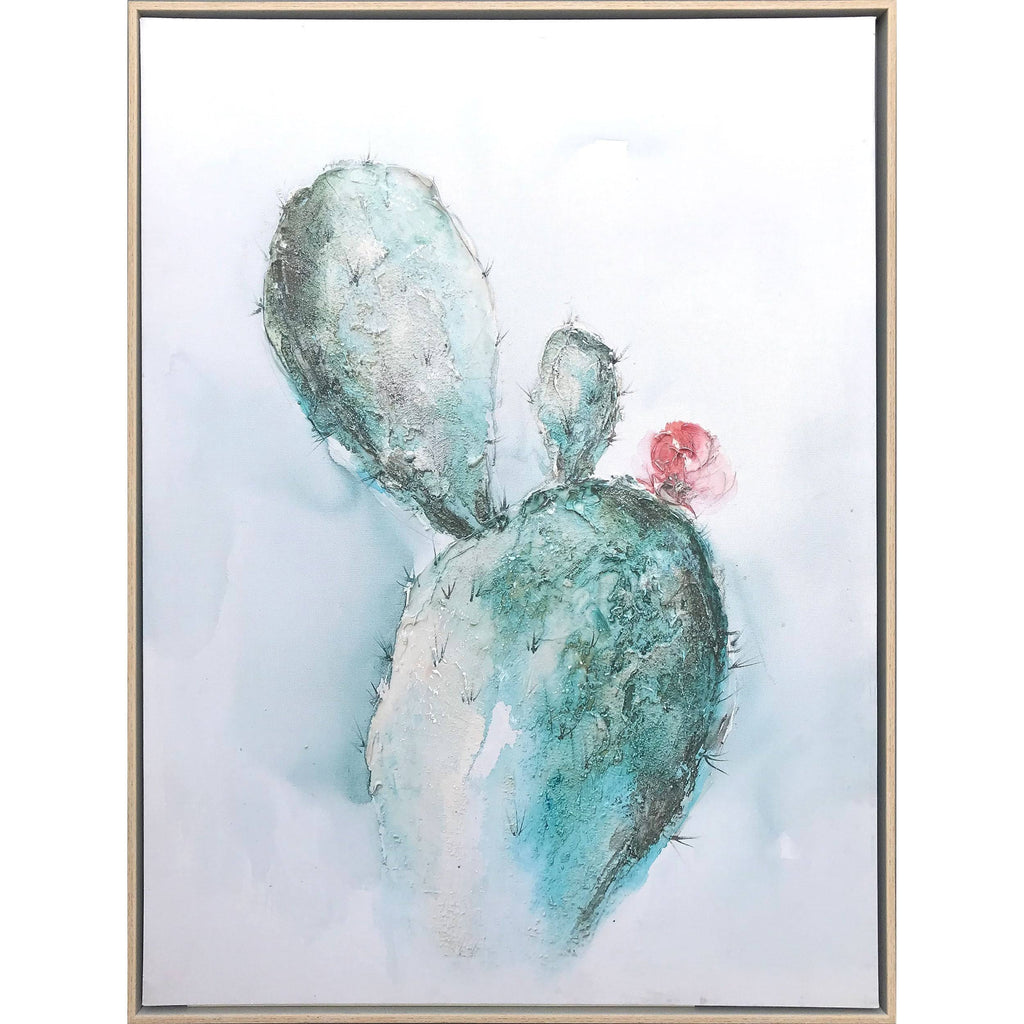Coral Cactus Hand Painted Giclee N399316
