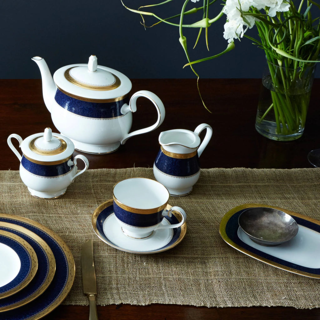Cobalt Gold Creamer Y183