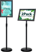 6 Pack Adjustable Floor Sign Stand with Aluminum Snap Open Frame L5690