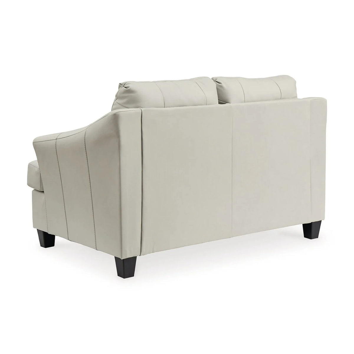 Off White Leather Loveseat D591