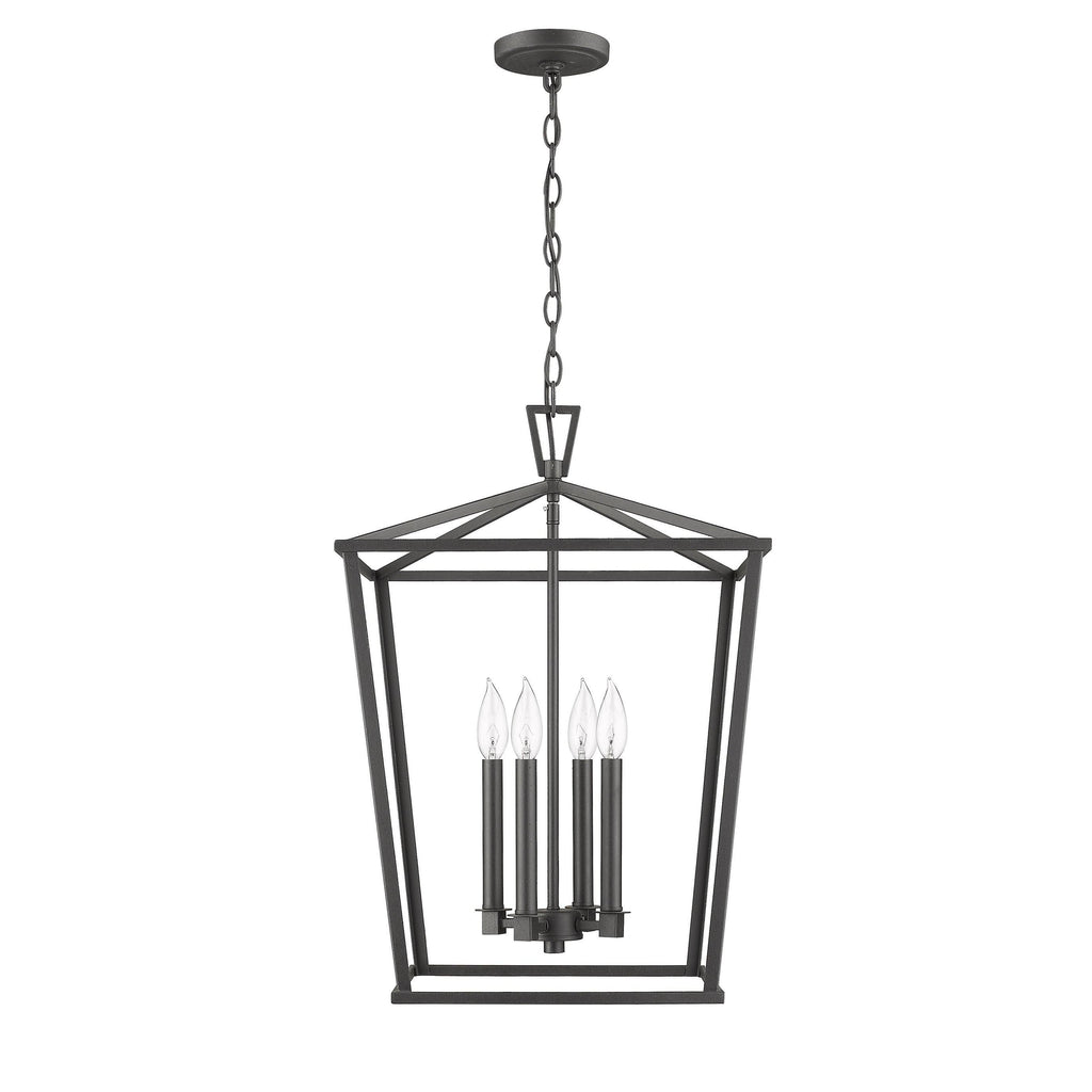 Matte Black Kitchen Island Lantern Y51068