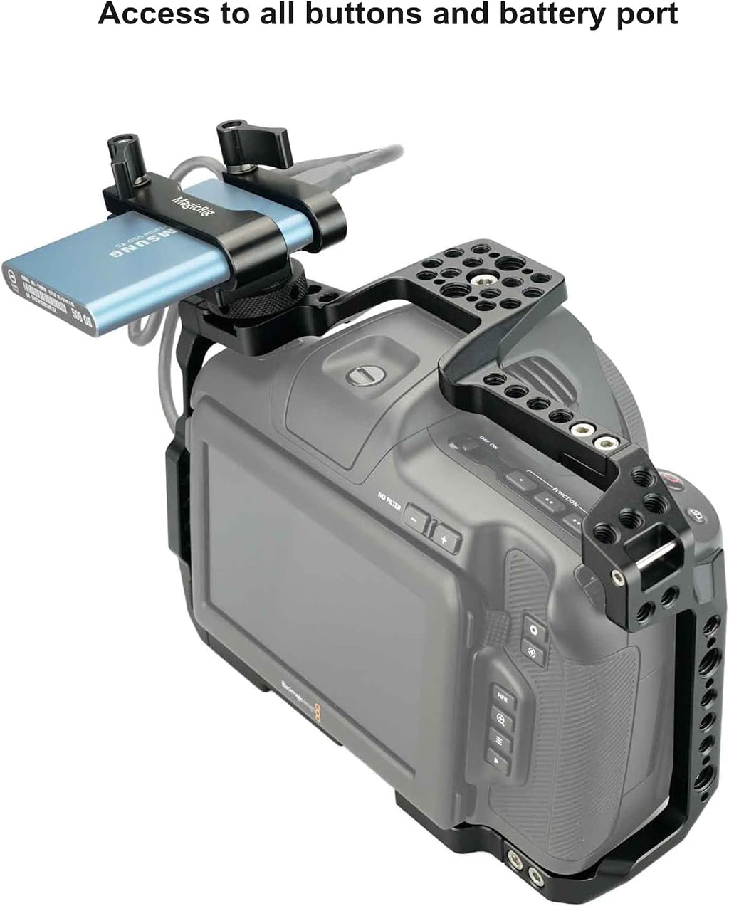 BMPCC 6K Pro Cage with T5 SSD Mount J6700