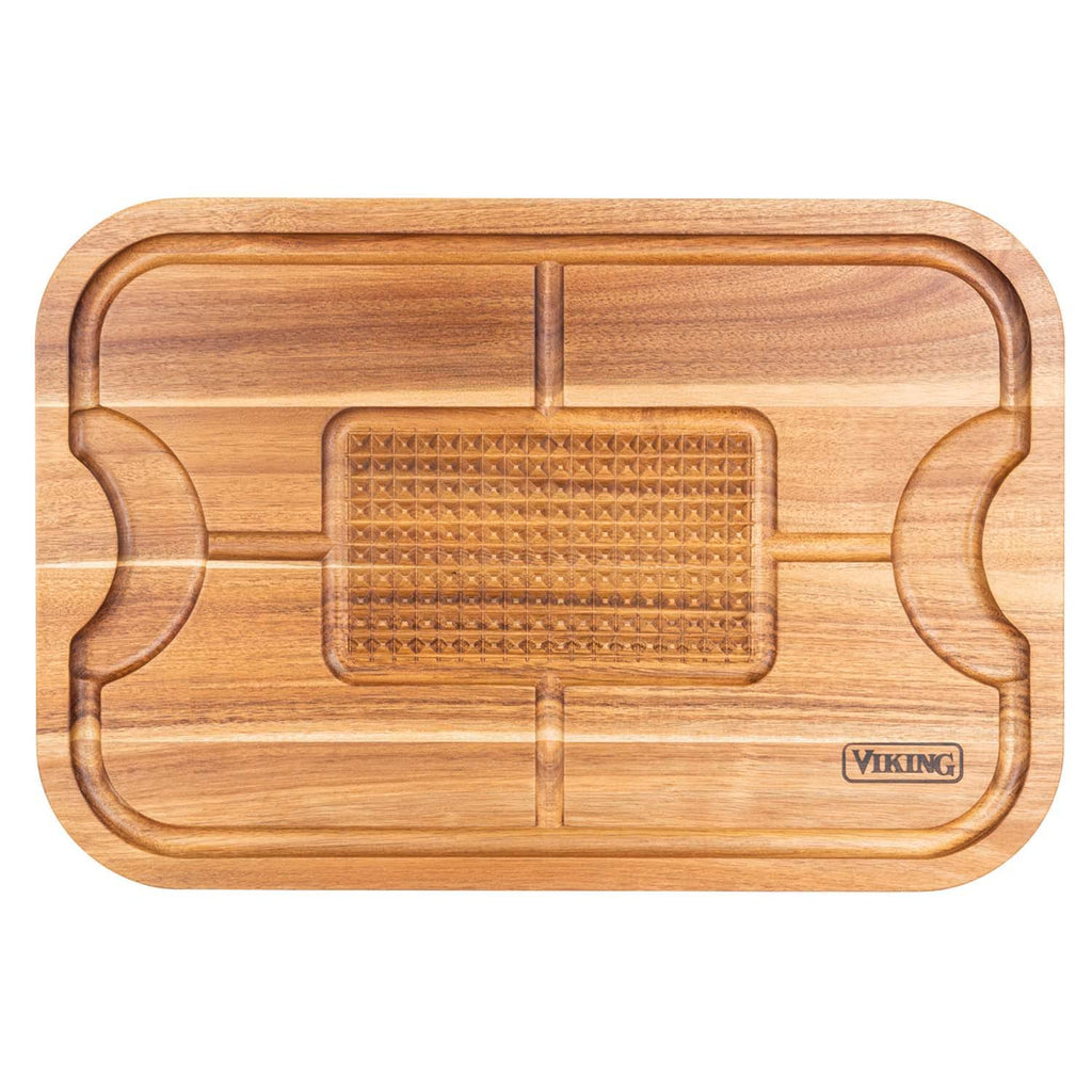 Acacia Carving Board with 3-Piece Carving Set F649