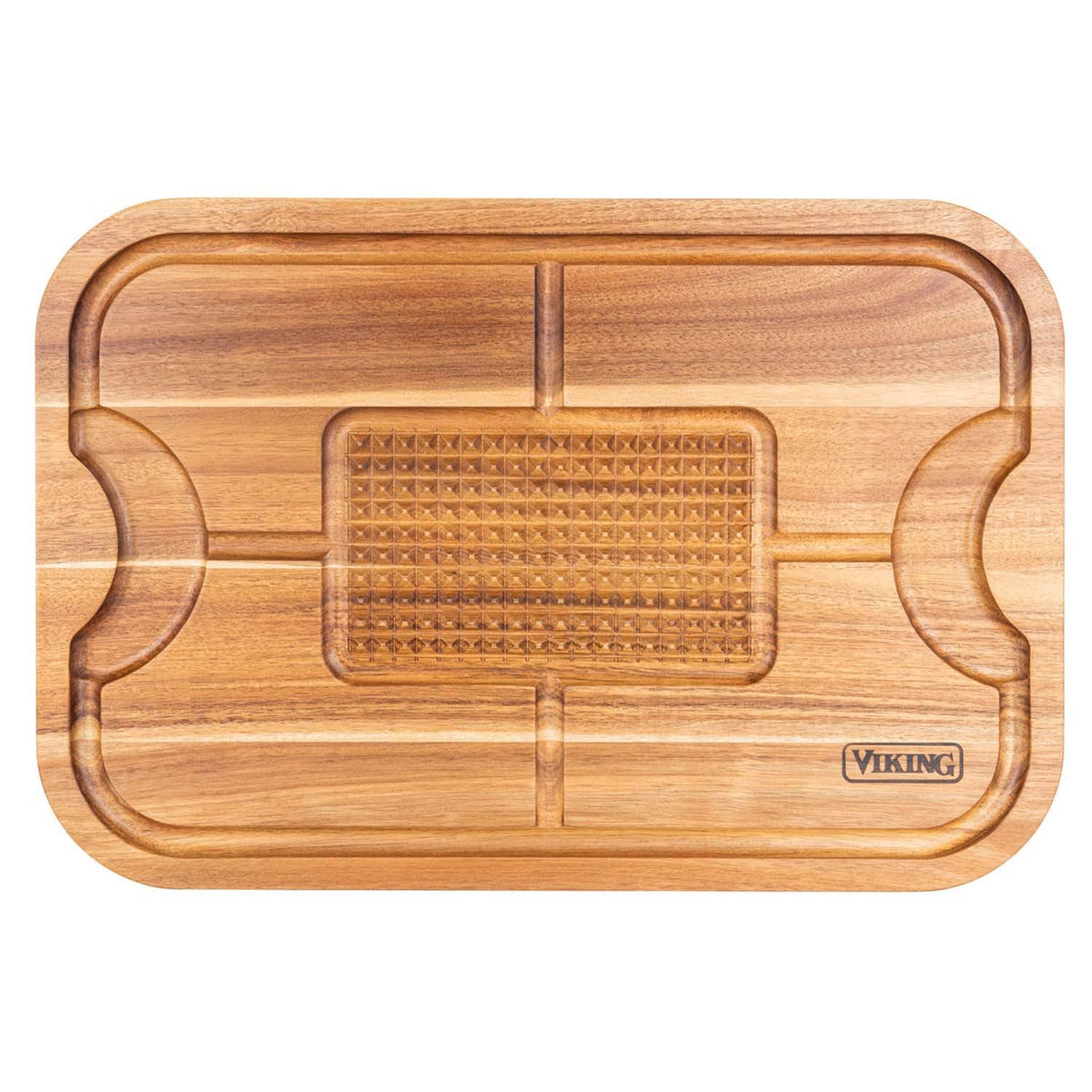 Acacia Carving Board with 3-Piece Carving Set F649