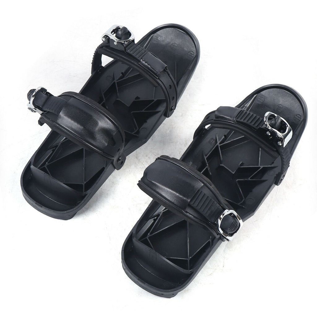 Mini Ski Skates Snow Short Skiboard Snowblades Adjustable Bindings Skiing Shoes N95851