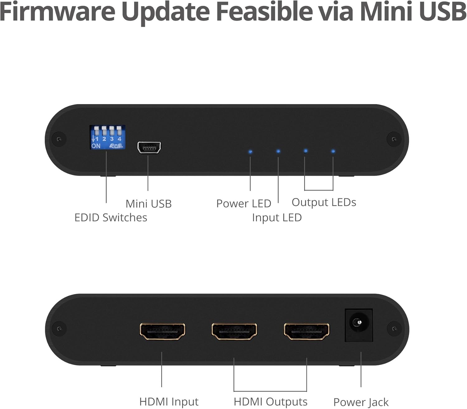 4K 1x2 HDMI Splitter with EDID Management M680