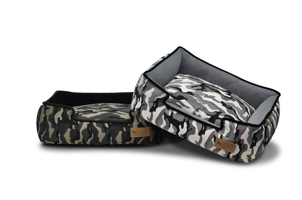 Camouflage Lounge Dog Bed - Green - Large Q388
