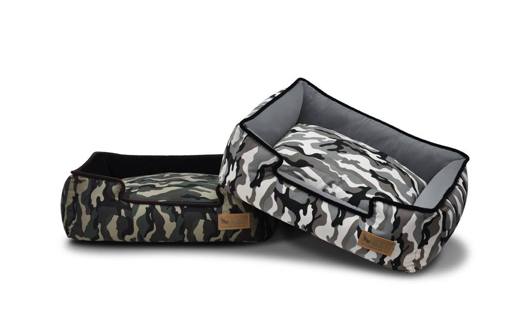 Camouflage Lounge Dog Bed - Green - Large Q388