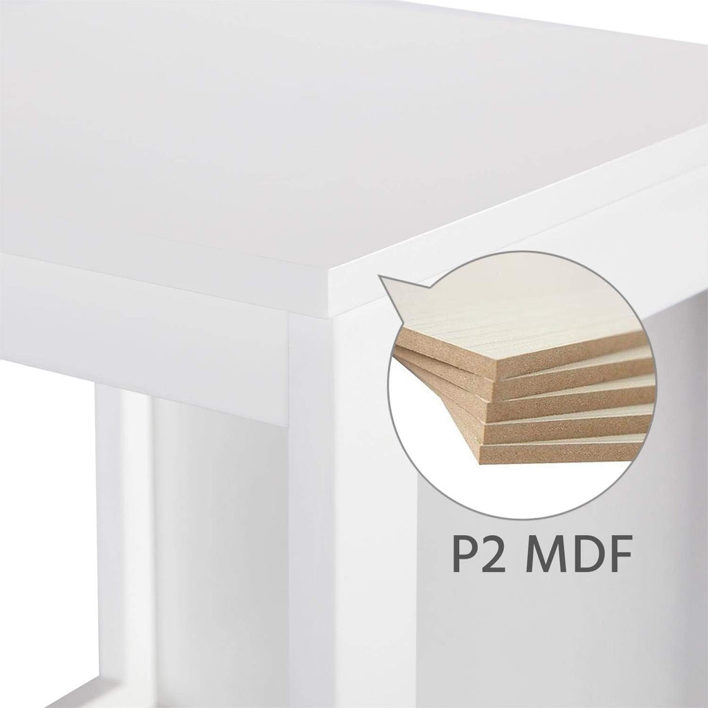 White 2 Drawer Wood Floor Cabinet Q90843
