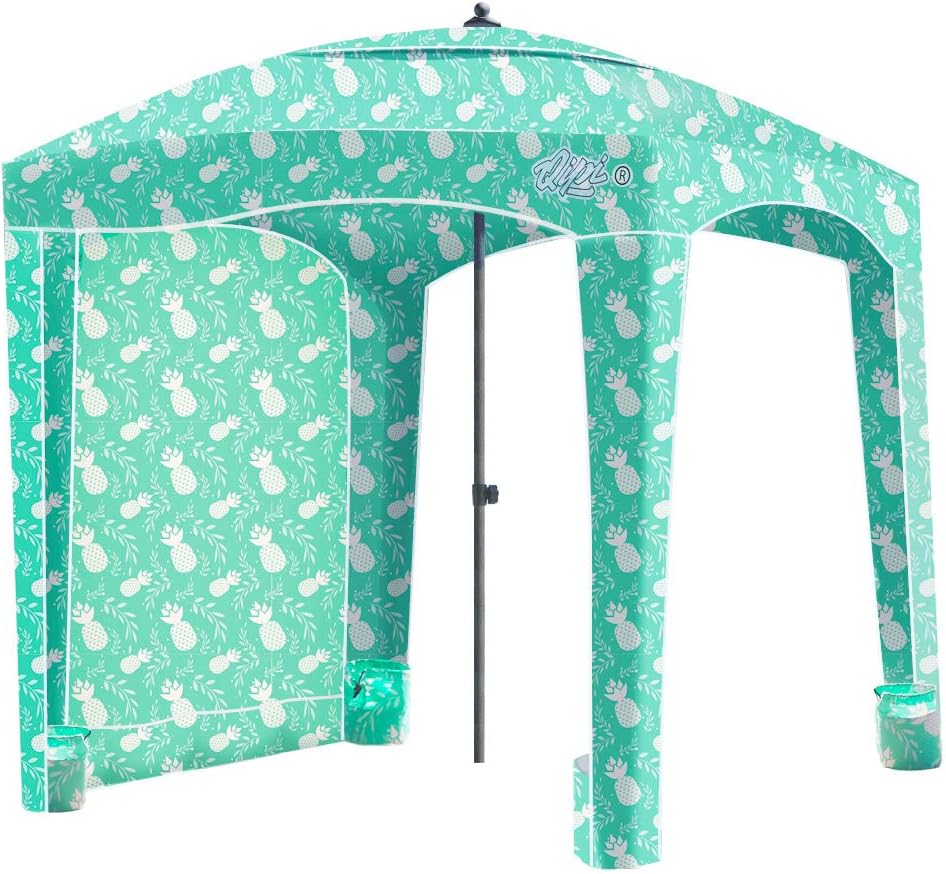 Beach Cabana Canopy, Waterproof, Portable 6' x 6' Beach Shelter with Side Wall Z124657