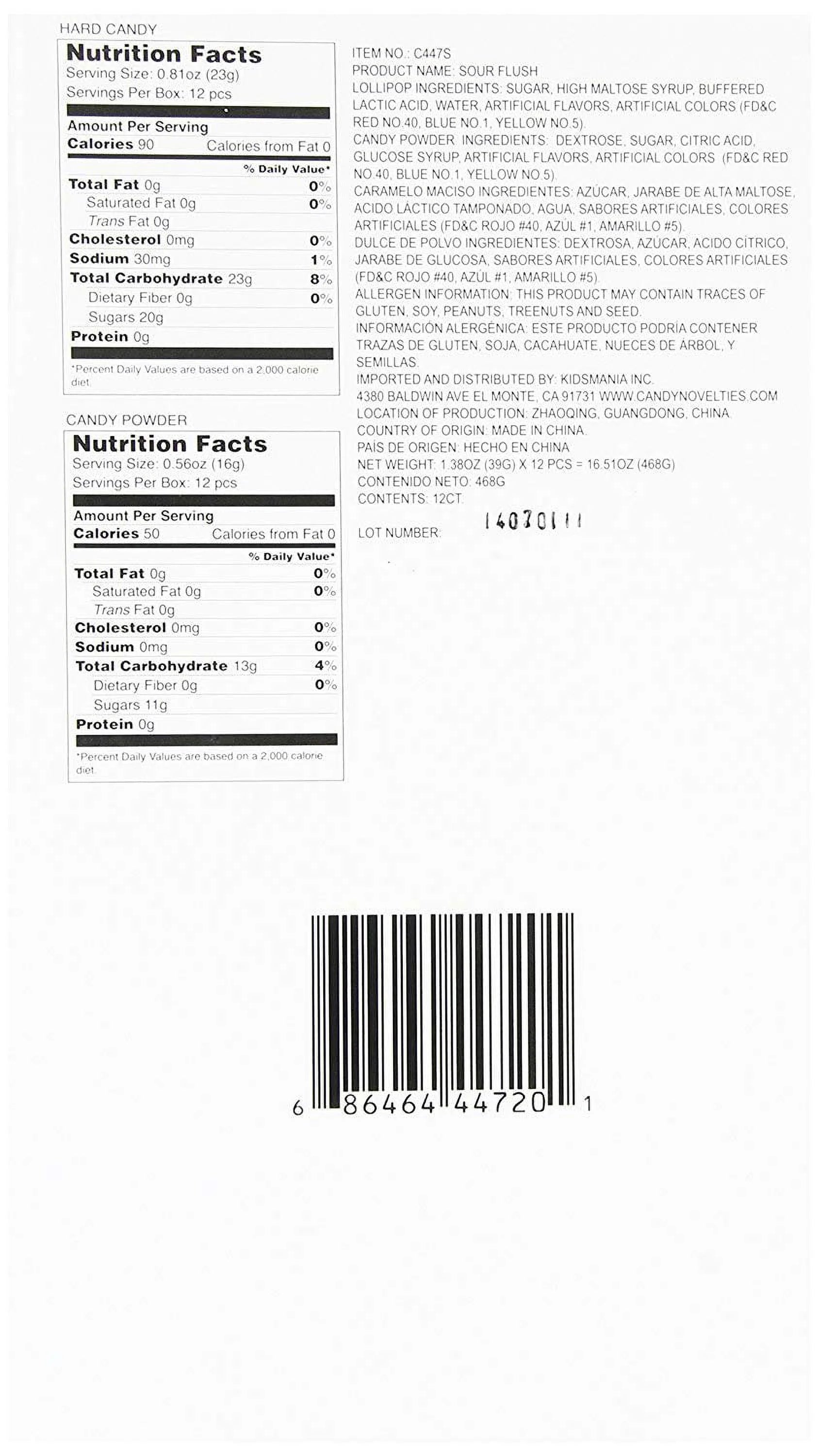 Sour Flush, 1.38 oz O418