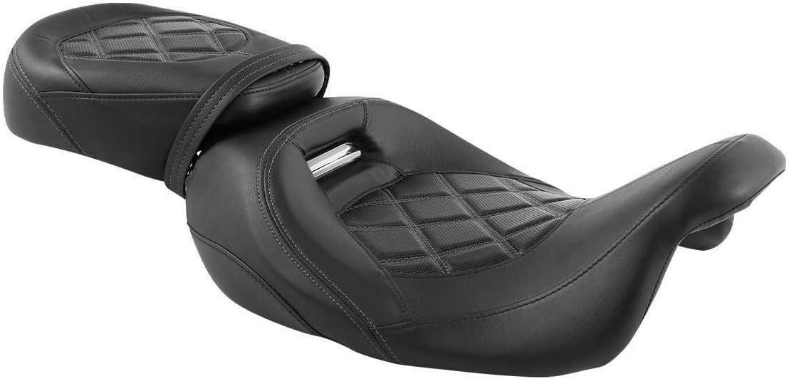 Two Up Leather Motorcycle Seat M4428