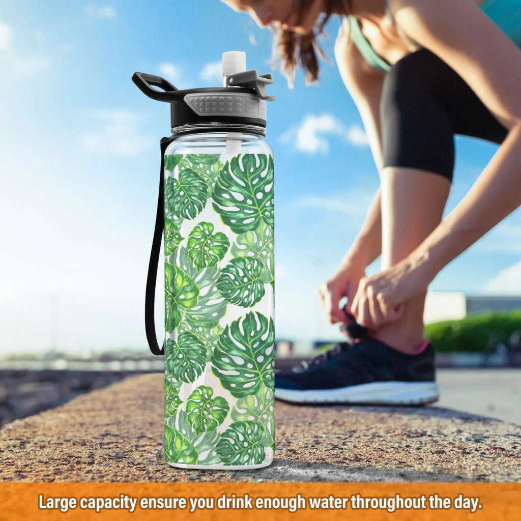 32oz Tritan Water Bottle with Straw Leakproof BPA Free Clear K7500