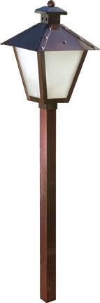 Antique Brass 12V Post Lantern Path Light H806468