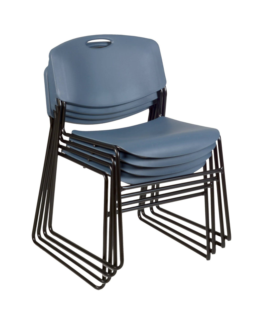 42x22 Round Breakroom Table with 4 Stack Chairs U17708