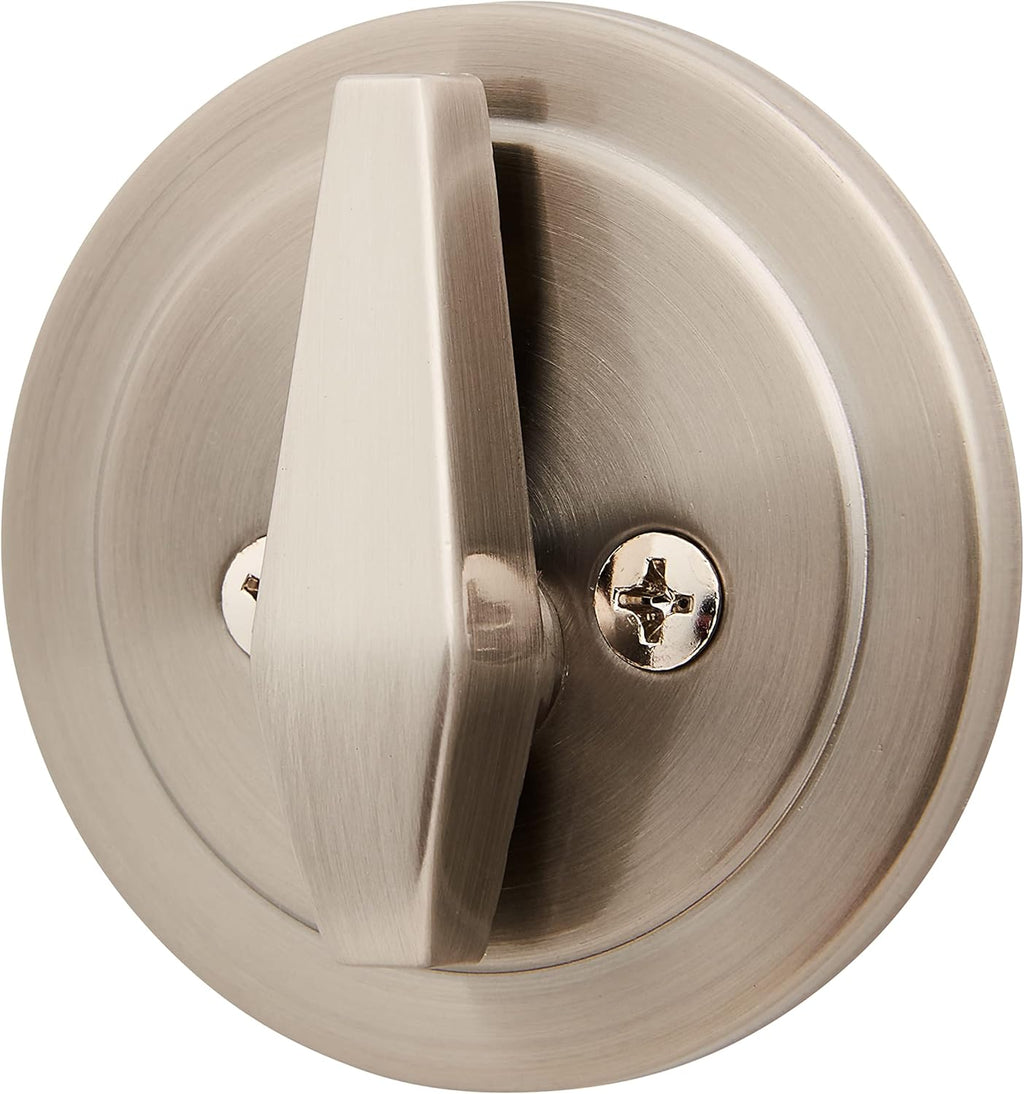 Satin Nickel Keyed Entry Door Knob and Deadbolt Set, Pack of 2 Q957