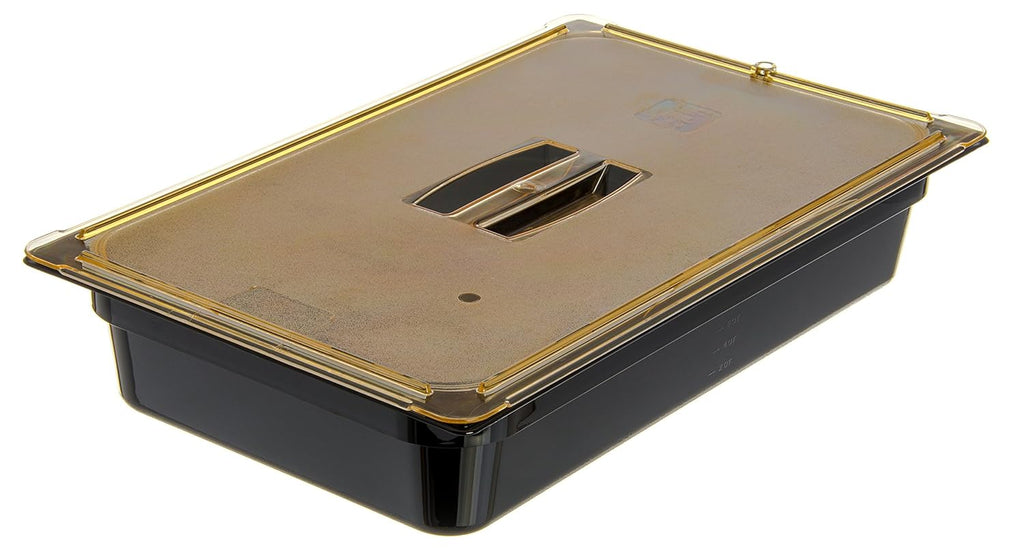 High-Heat Full-Size Food Pan, 12.7 qt, Black, Case of 6 V1389