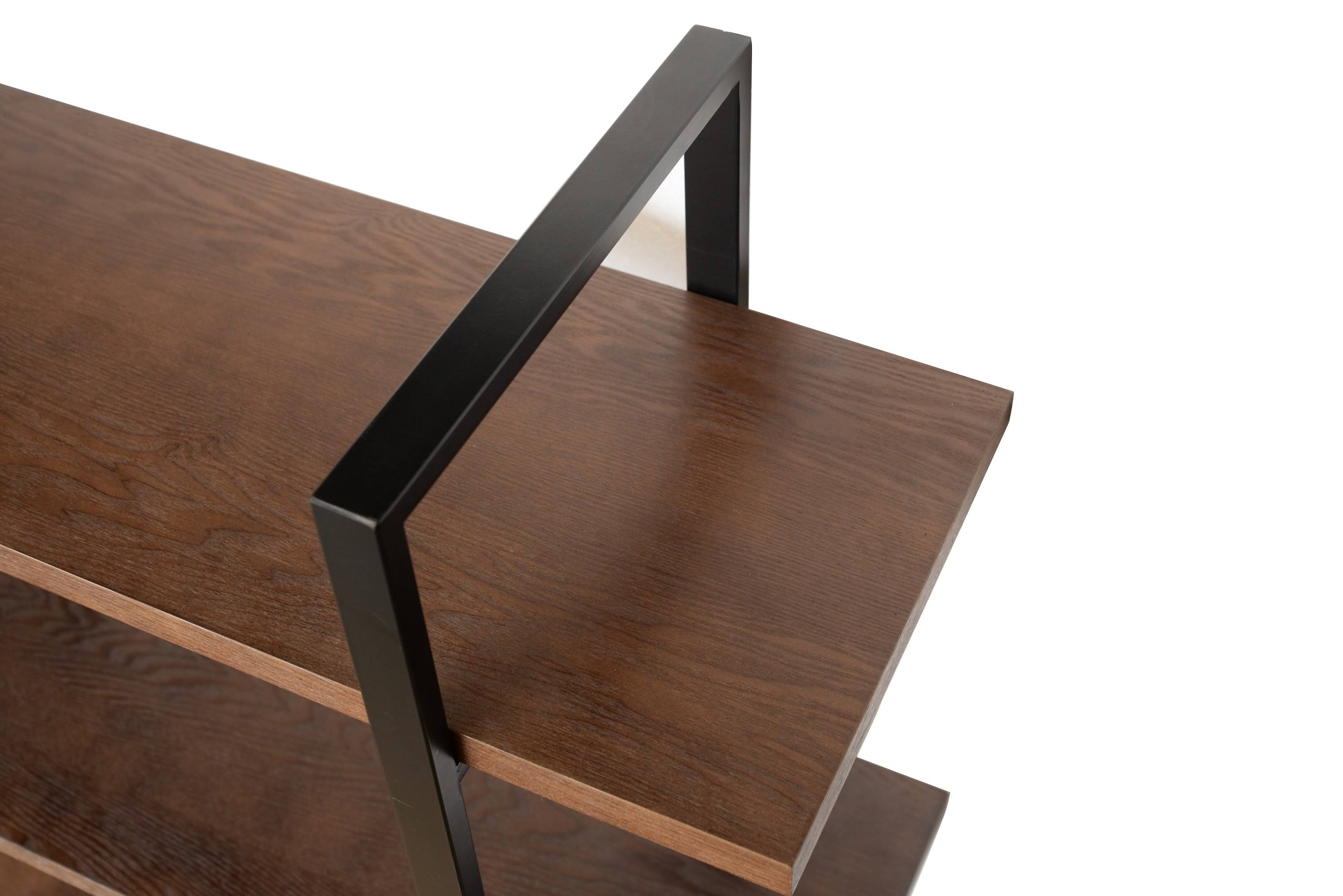 Walnut Brown 3 Shelf Etagere Bookcase B928