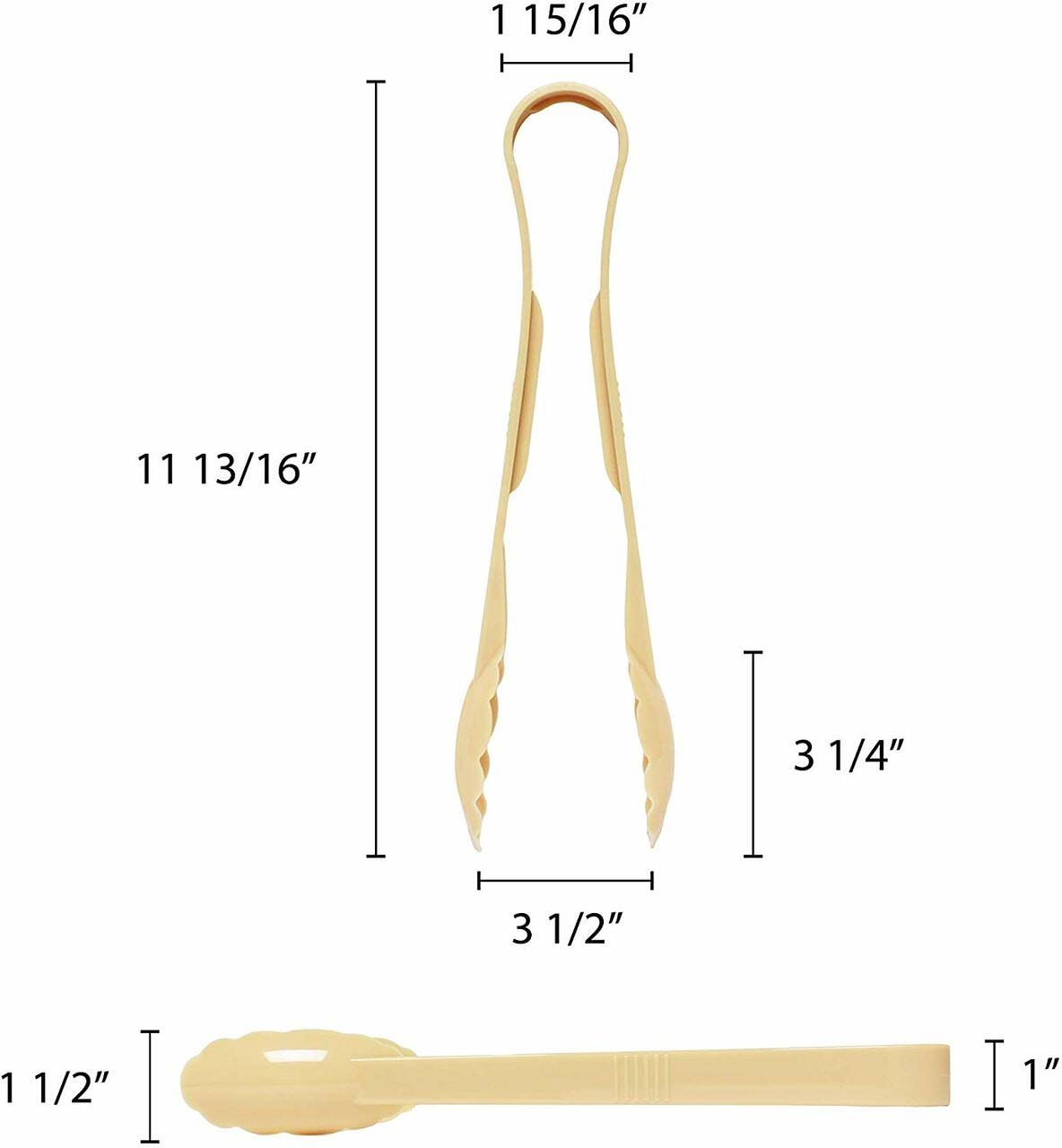 12x22 Polycarbonate Scallop Grip Tongs M9150