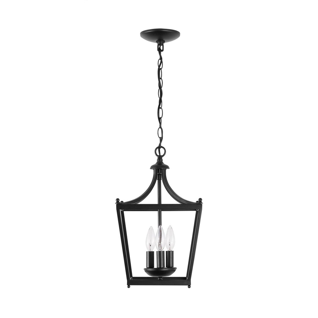 Matte Black 3 Light Foyer A77728