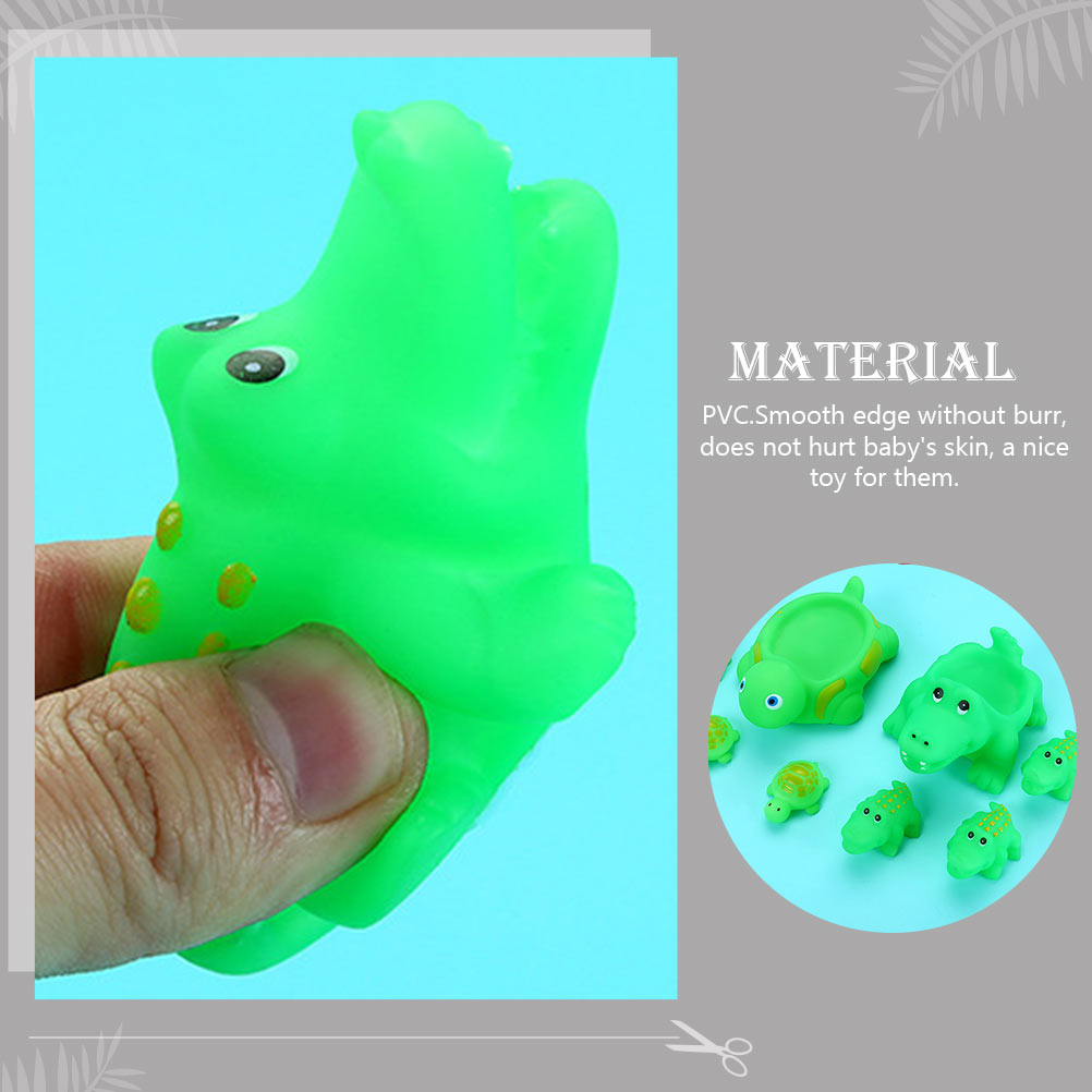Cartoon Crocodile Kids Toys Infant Water Play Bathtub Yellow Duck Take Squirt Child Baby E137267