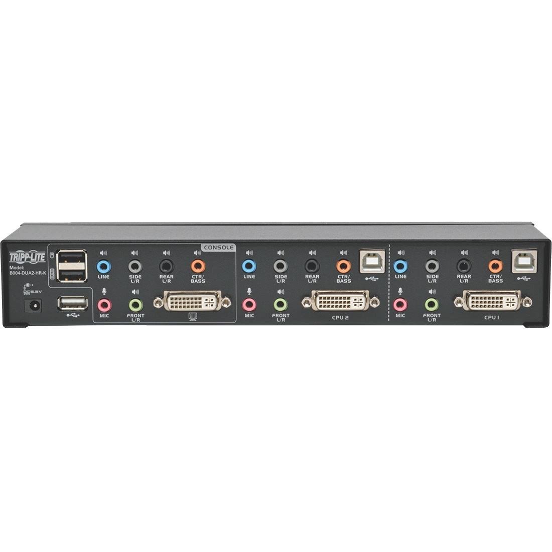 DVI Dual-Link USB KVM Switch with Audio, 2 KVM Ports L836899