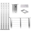 Stainless Steel Brushed Pre-Drilled Cable Railing Post 4Pack J98215